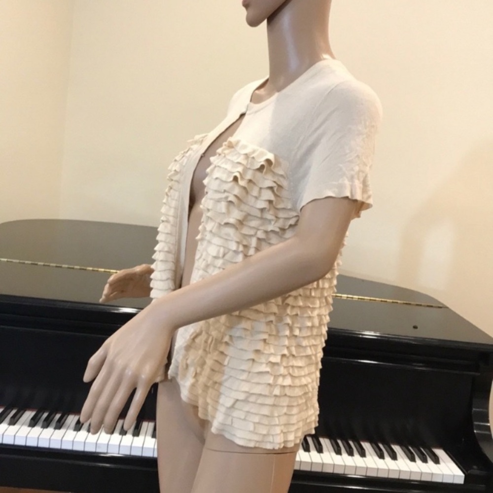 NWT J. Crew Collection ruffle cardigan - Picture 5 of 8